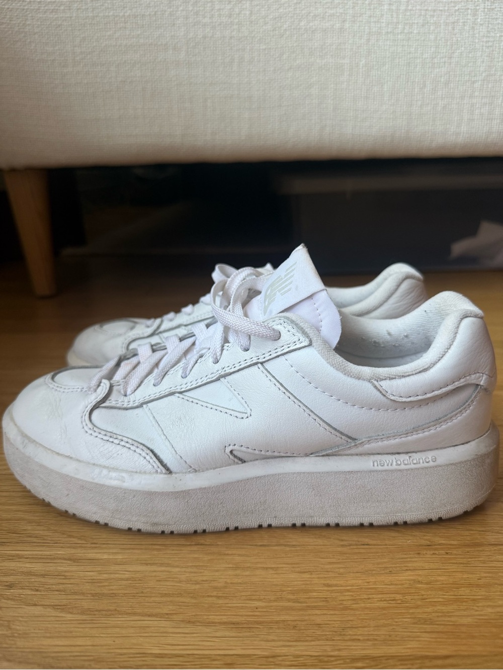 New Balance Women’s CT302 White Platform Leather Sneakers size 9